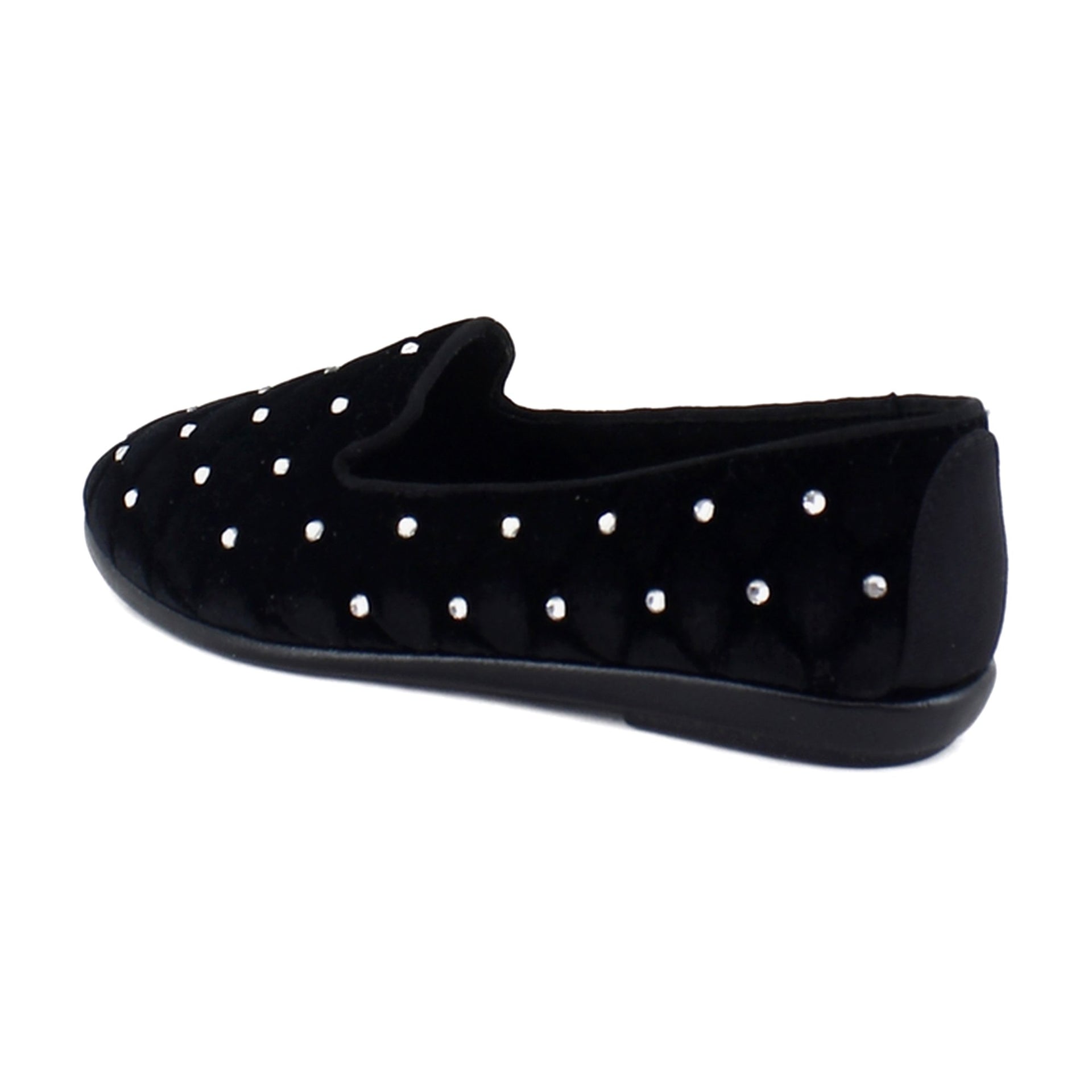 Black Quilted Velvet