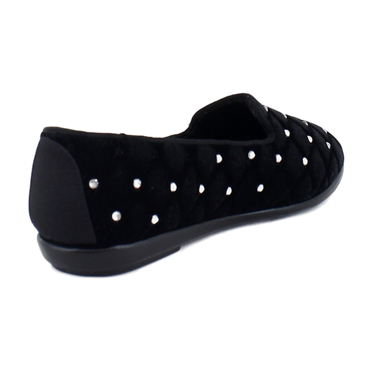 Black Quilted Velvet