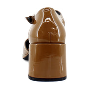 Tan Patent Faux Leather