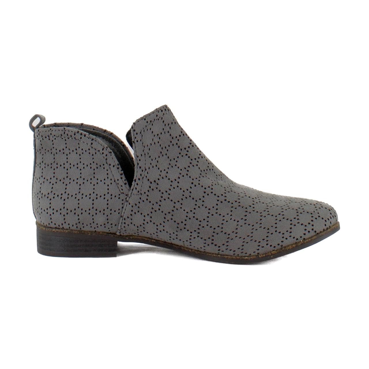 Dark Shadow Grey Perforated Microfiber Suede