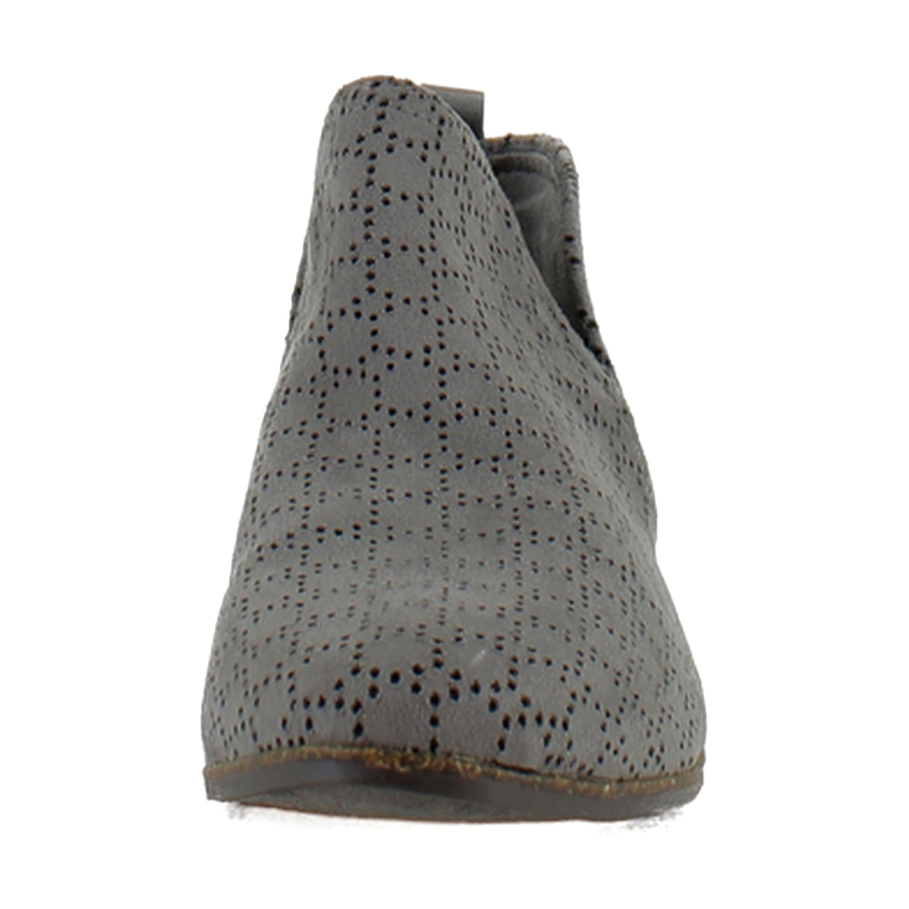 Dark Shadow Grey Perforated Microfiber Suede