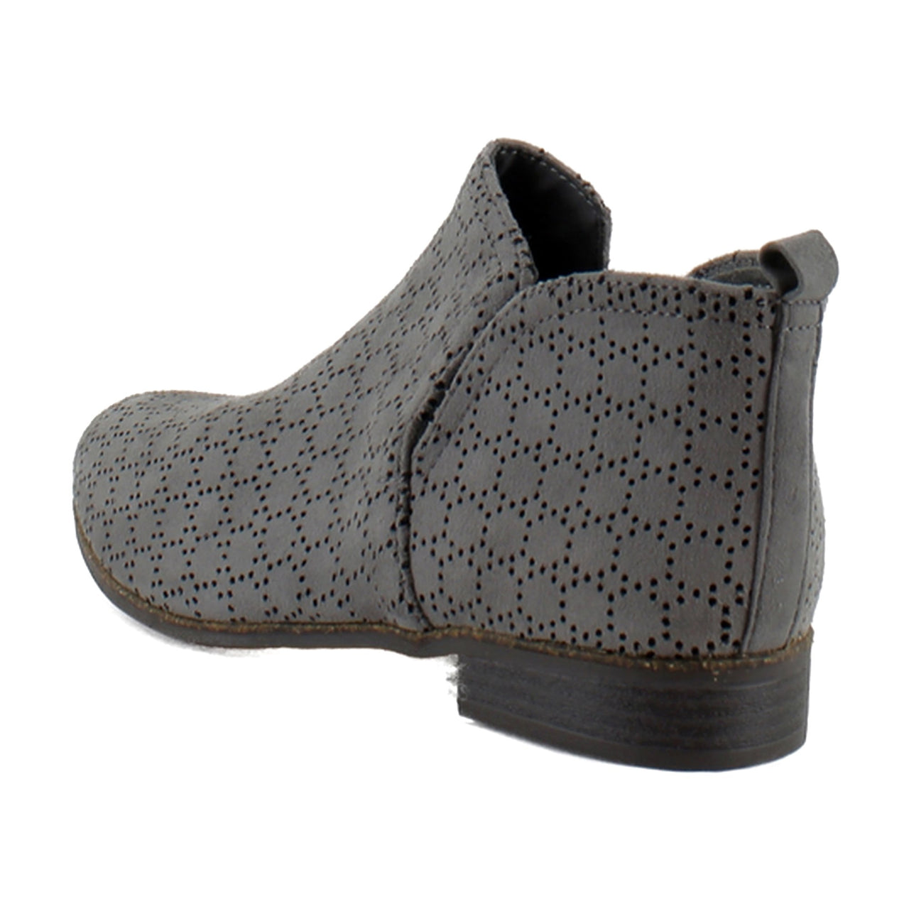 Dark Shadow Grey Perforated Microfiber Suede
