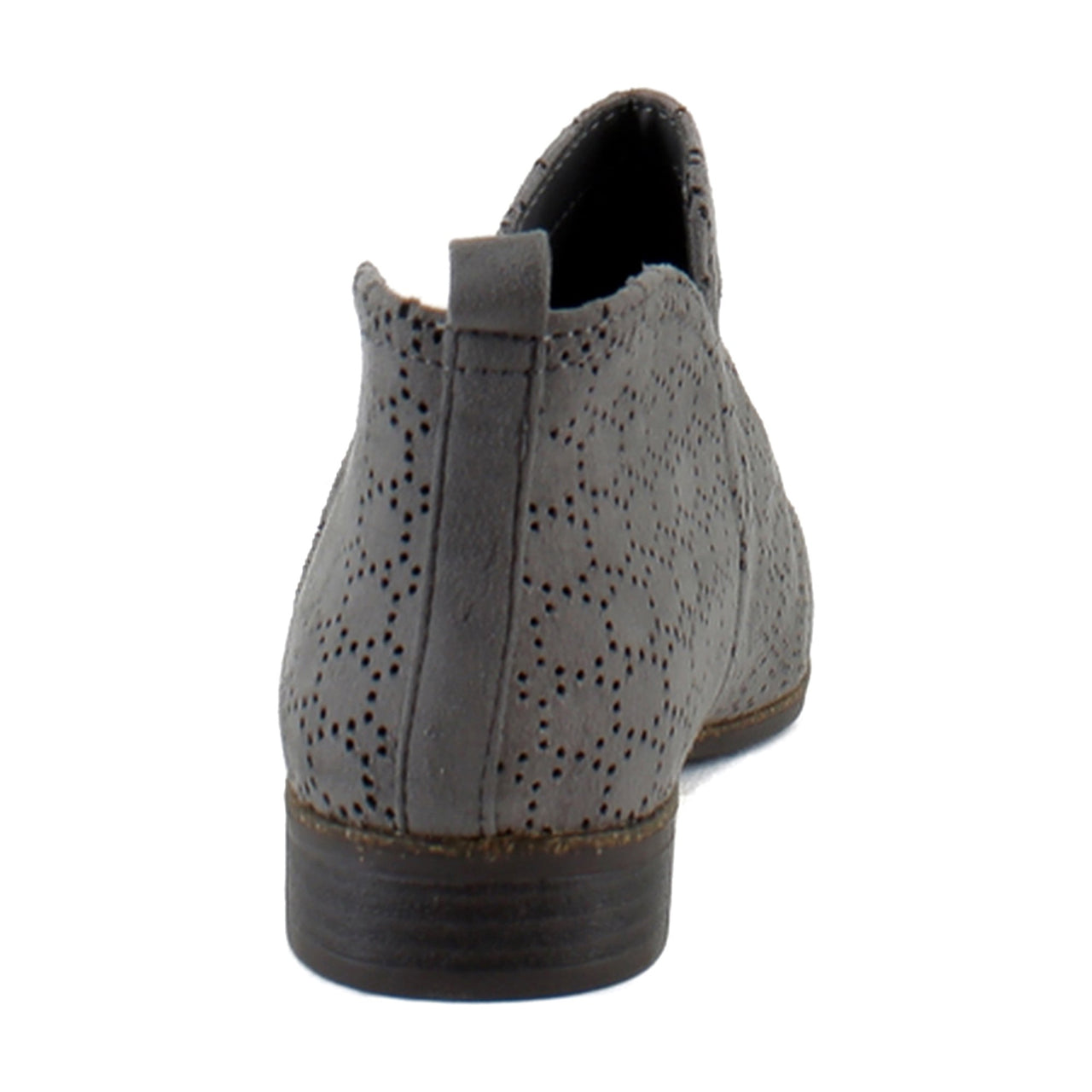 Dark Shadow Grey Perforated Microfiber Suede