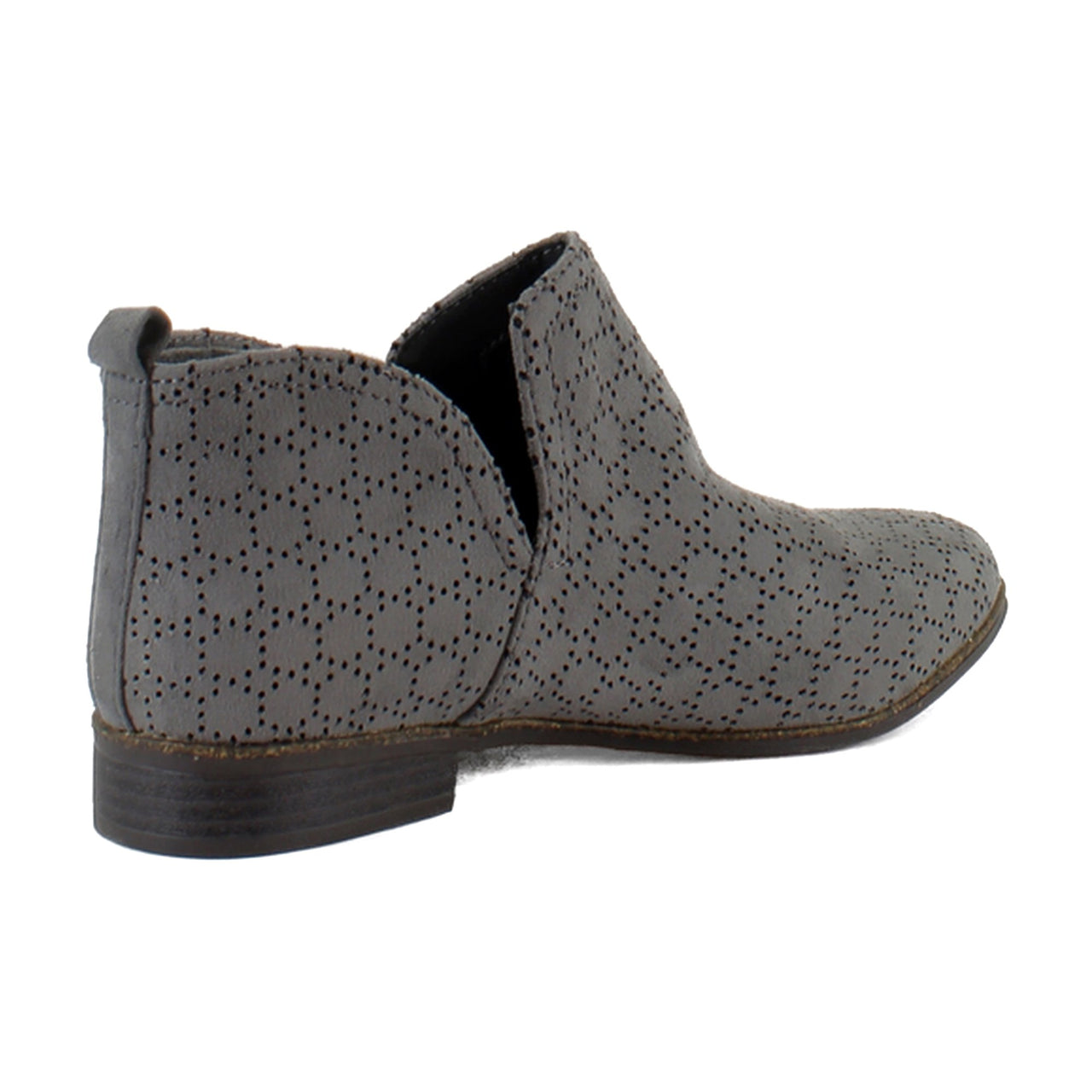 Dark Shadow Grey Perforated Microfiber Suede