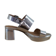 Silver Metallic Leather