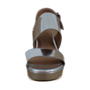 Silver Metallic Leather