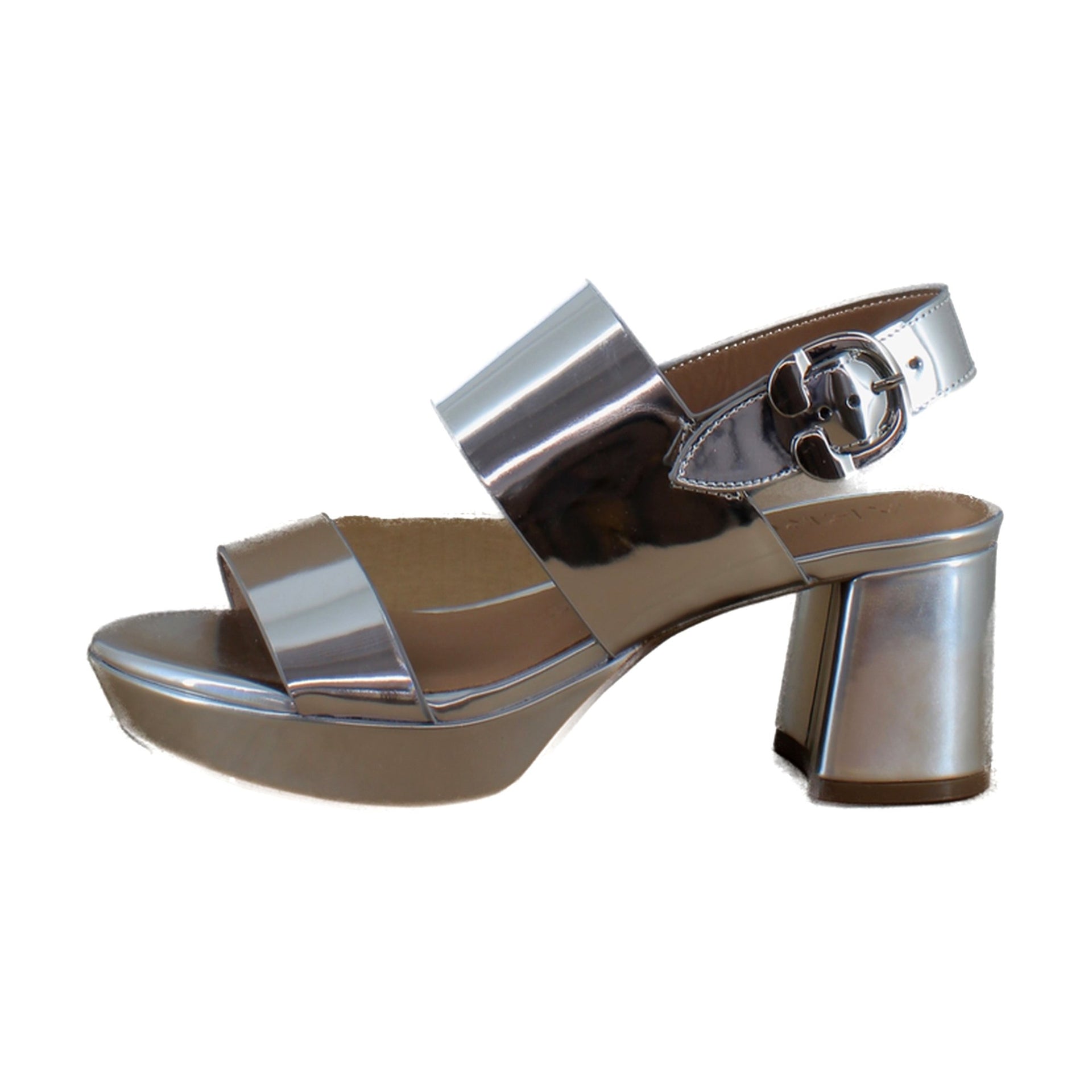 Silver Metallic Leather