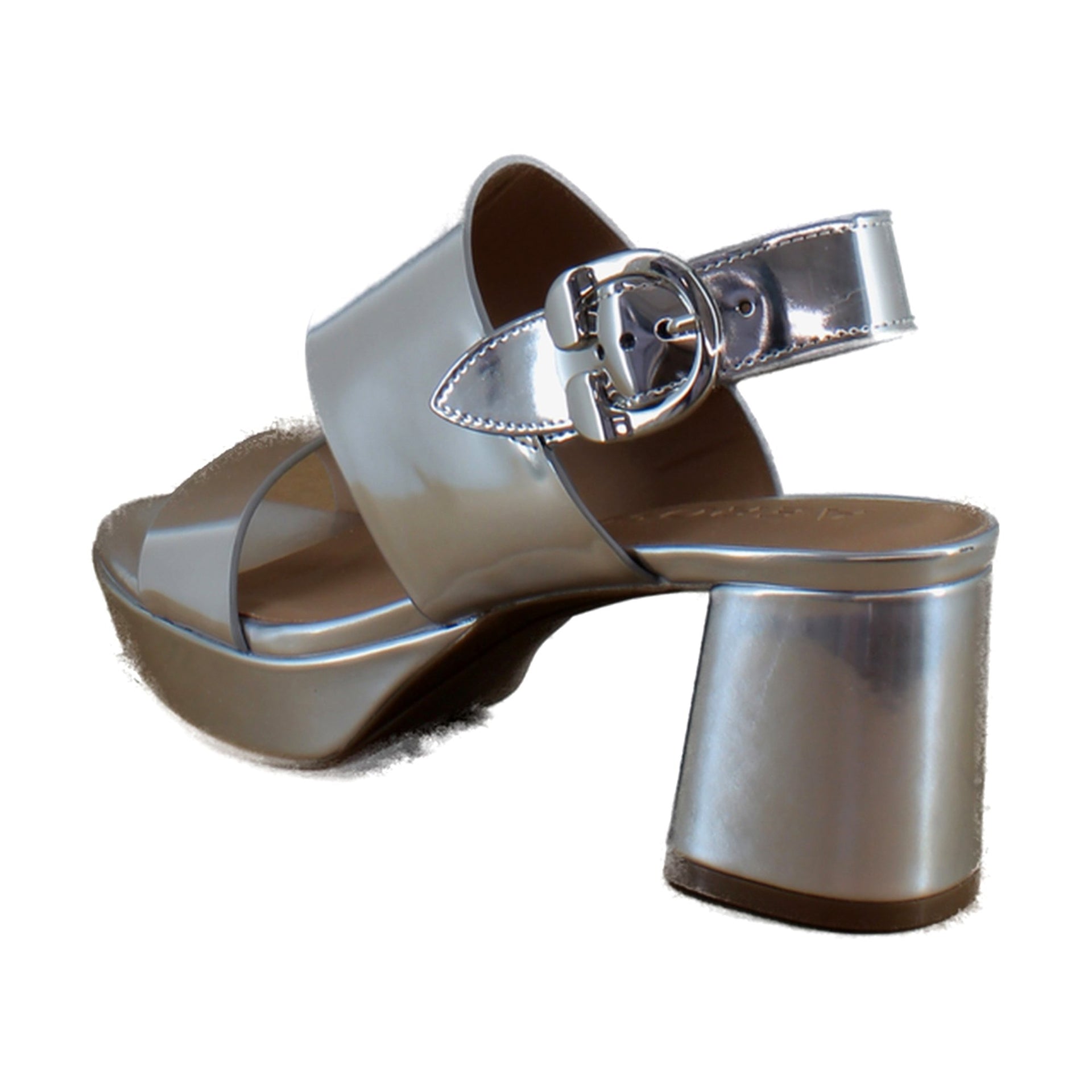 Silver Metallic Leather