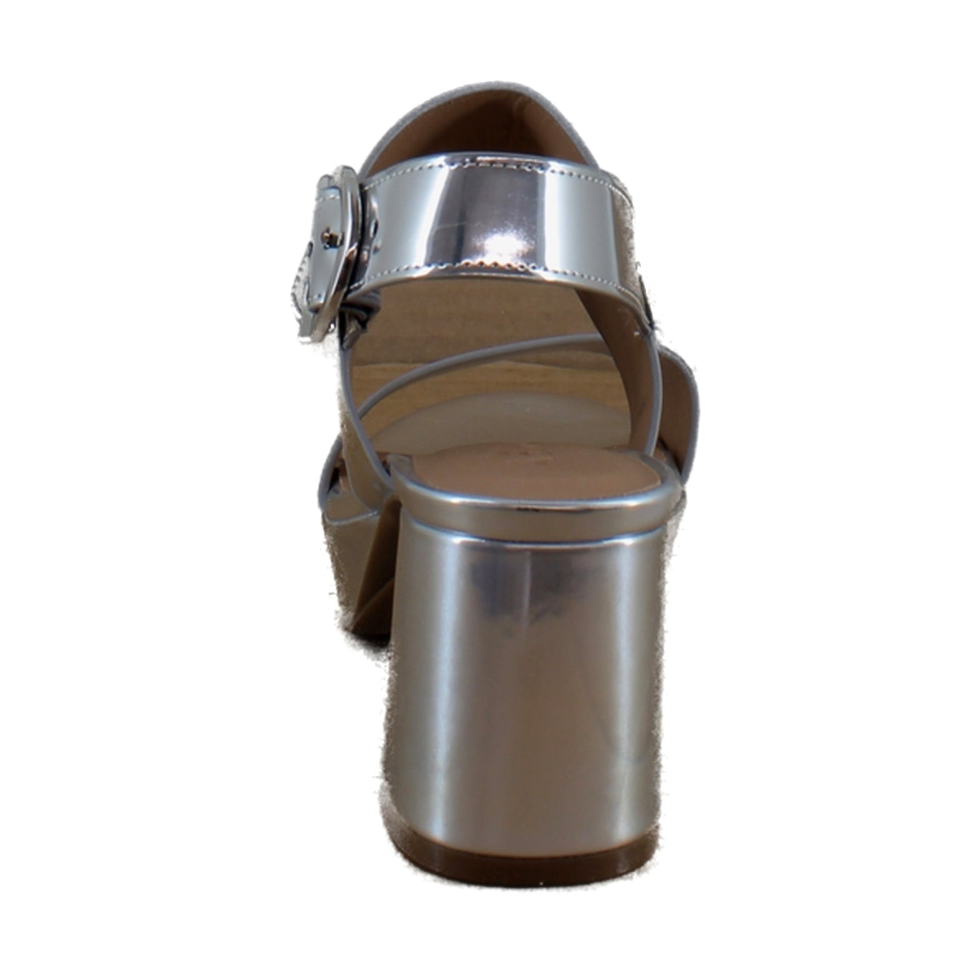 Silver Metallic Leather