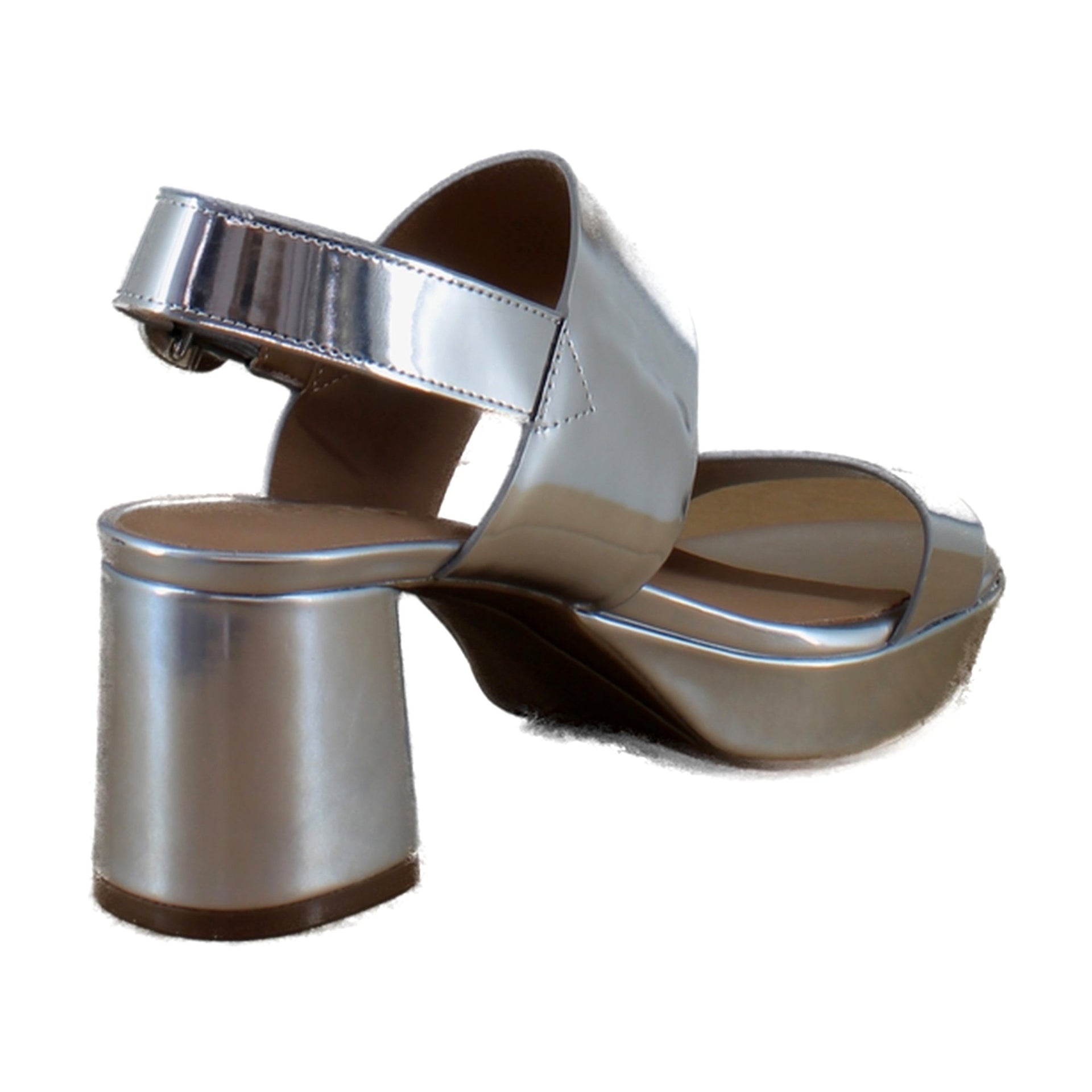 Silver Metallic Leather